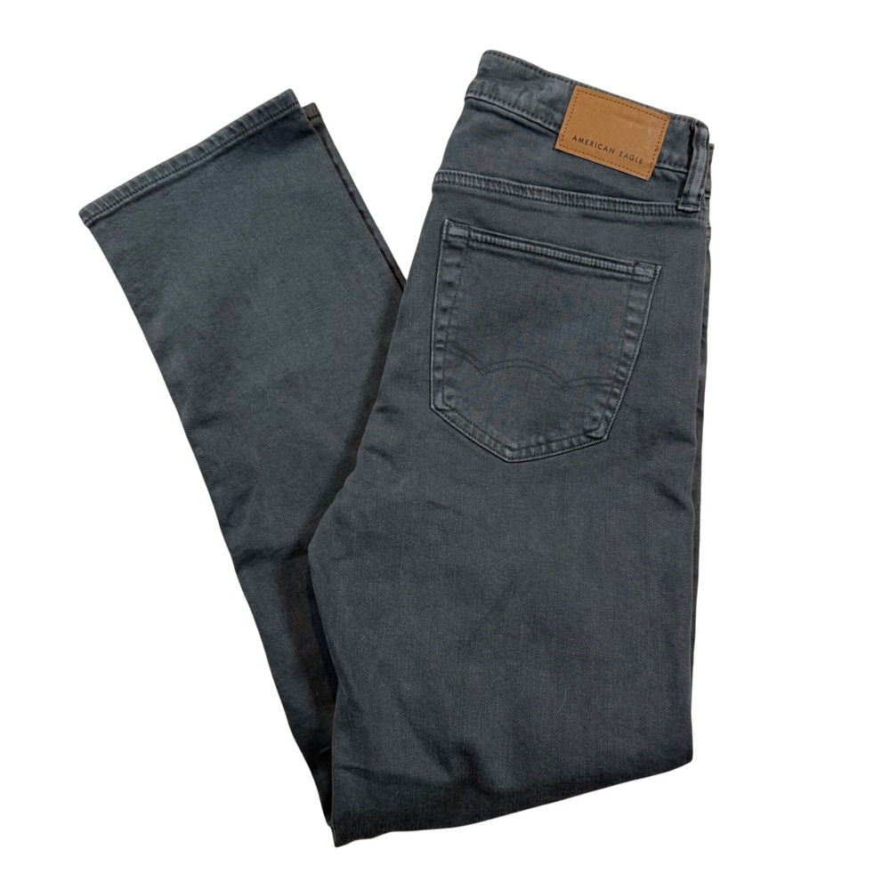 NEW American Eagle Original Straight Stone Gray EasyFlex Jeans Mens 28x32